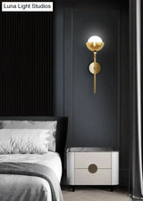 Modern Simple Room Corridor Living Room Copper Wall Lamp Copper Wall Lamps