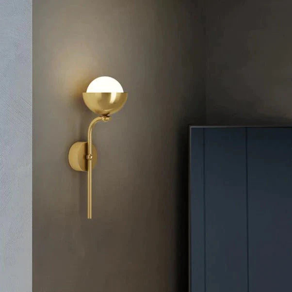 Modern Simple Room Corridor Living Room Copper Wall Lamp