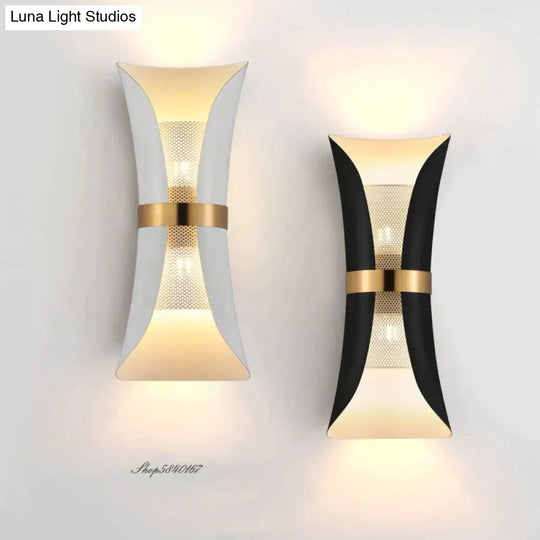 Modern Simple Wall Lamp Lights Scone For Bedroom Bathroom Black Gold Light