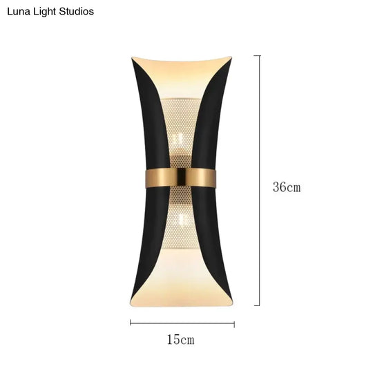 Modern Simple Wall Lamp Lights Scone For Bedroom Bathroom Black Gold And White Light