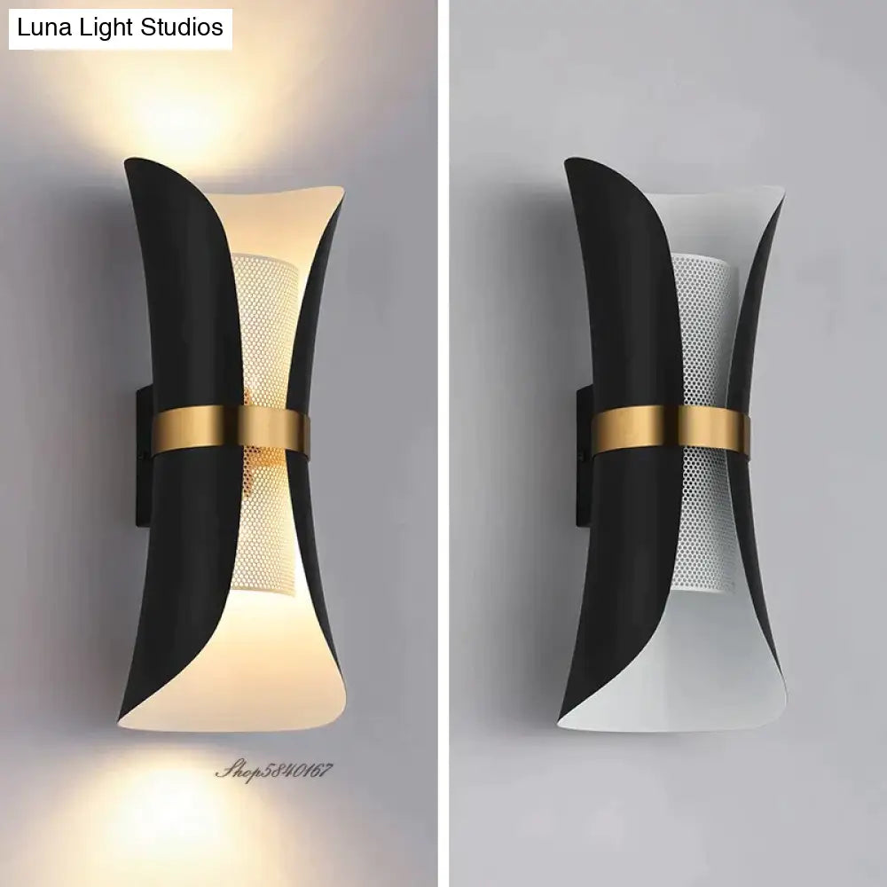 Modern Simple Wall Lamp Lights Scone for Bedroom Bathroom Black Gold Wall Light