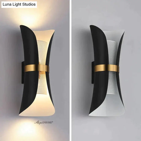Modern Simple Wall Lamp Lights Scone for Bedroom Bathroom Black Gold Wall Light