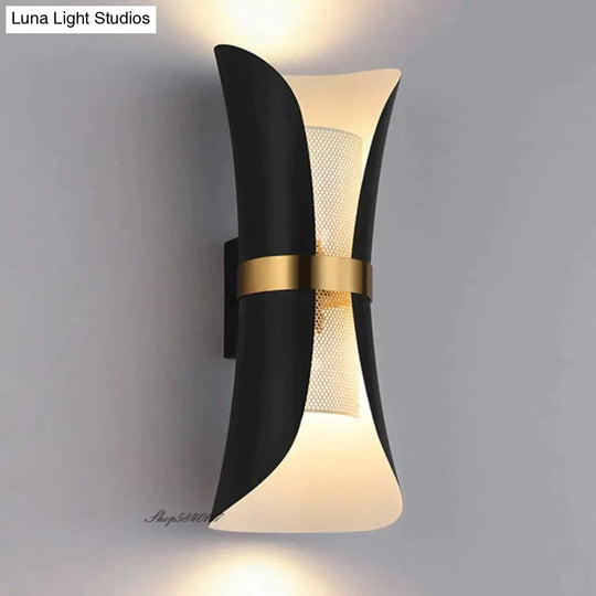 Modern Simple Wall Lamp Lights Scone For Bedroom Bathroom Black Gold Light