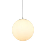 Modern Simple White Glass Round Ceiling Light For Restaurants - 1 Fixture / 16