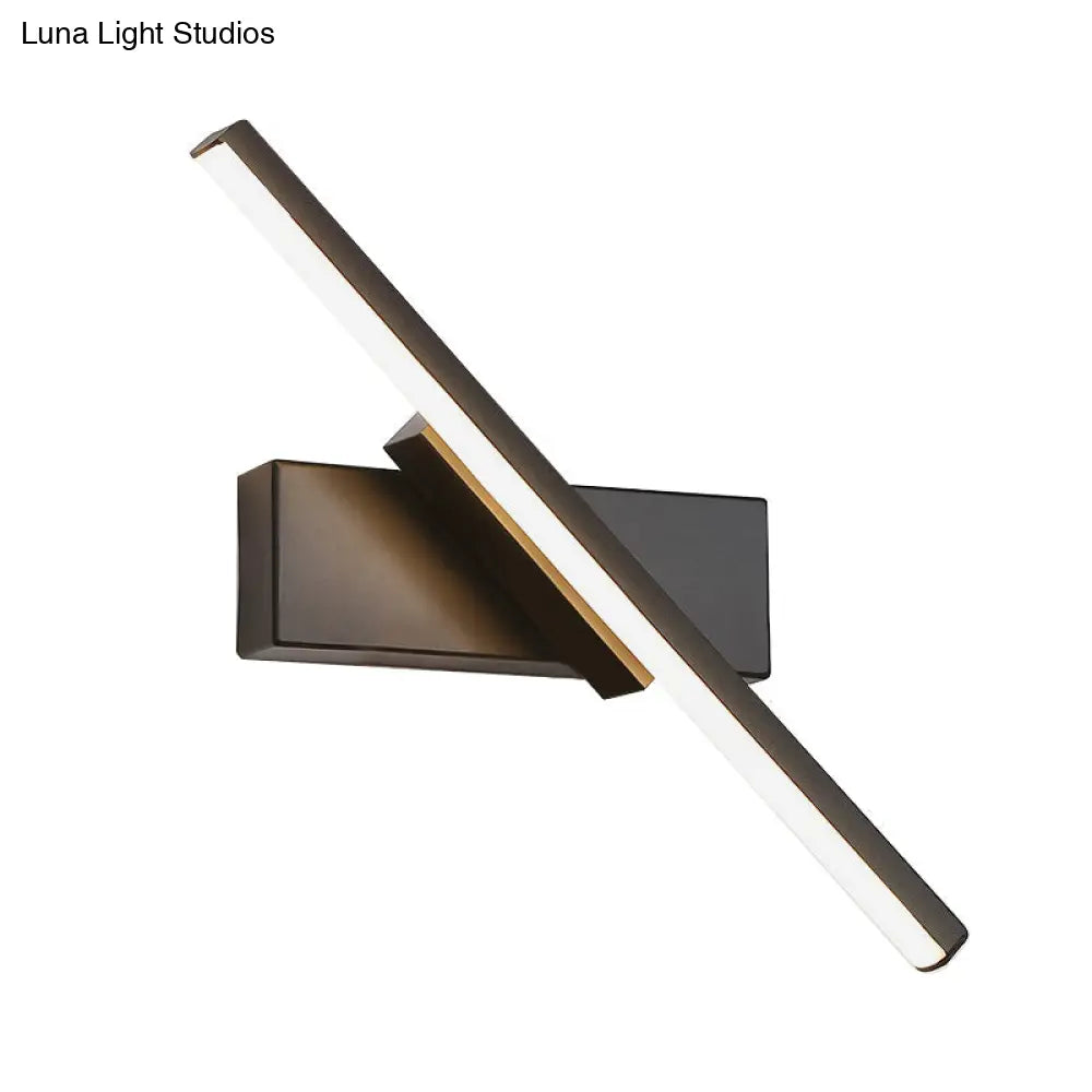 Modern Slim Led Wall Sconce With Acrylic Linear Design In White/Black - Choose Warm Or White Light