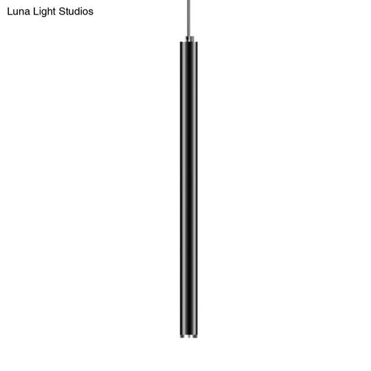 Lyla - Modern 12/19.5/23.5 H Slim Hanging Pendant Light Metal Black/Gold Led In Warm/White