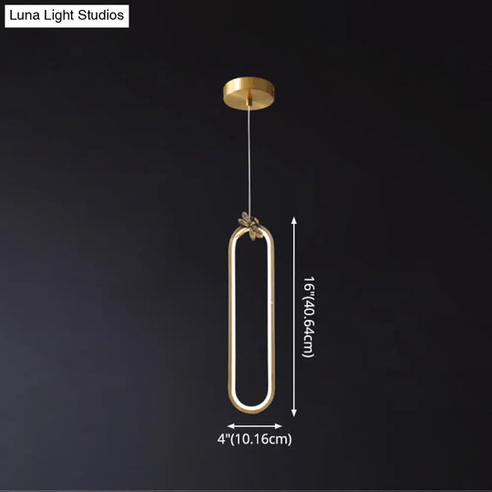 Modern Small Bronze Led Pendant Light With Creative Ceiling Design