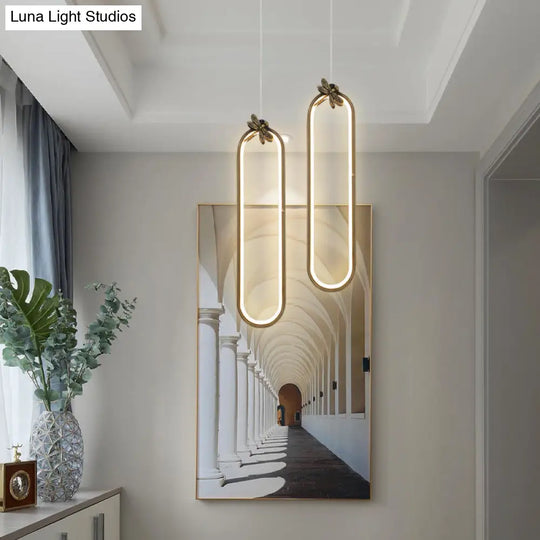 Modern Small Bronze Led Pendant Light With Creative Ceiling Design