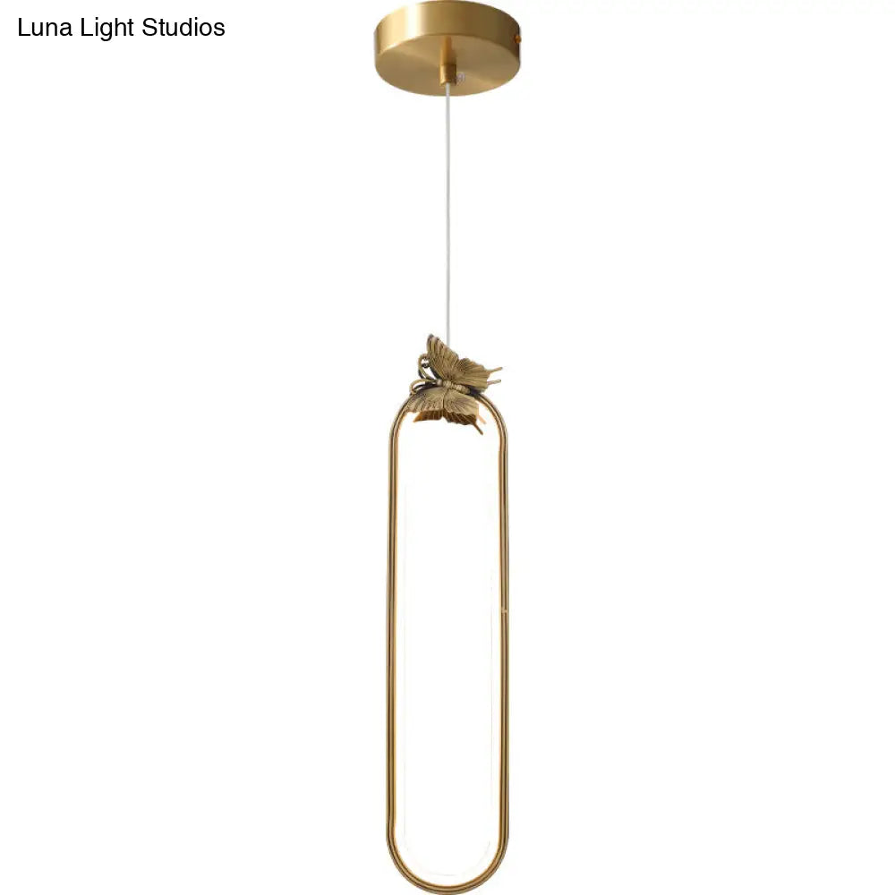 Modern Small Bronze Led Pendant Light With Creative Ceiling Design