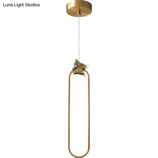 Modern Small Bronze Led Pendant Light With Creative Ceiling Design