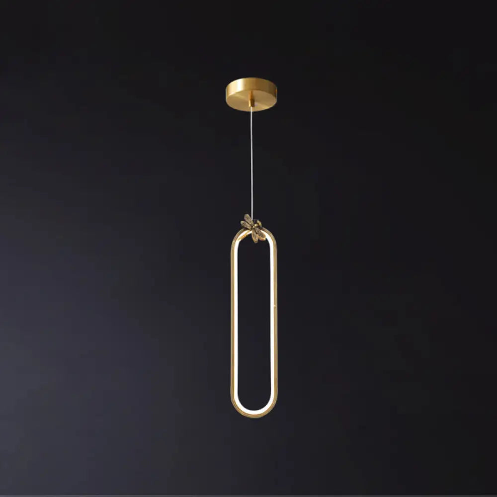 Modern Small Bronze Led Pendant Light With Creative Ceiling Design / Dragonfly