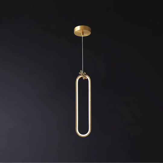 Modern Small Bronze Led Pendant Light With Creative Ceiling Design / Dragonfly