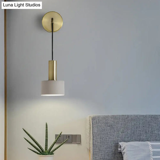 Modern Small Wall Mounted Metallic Bedside Reading Light