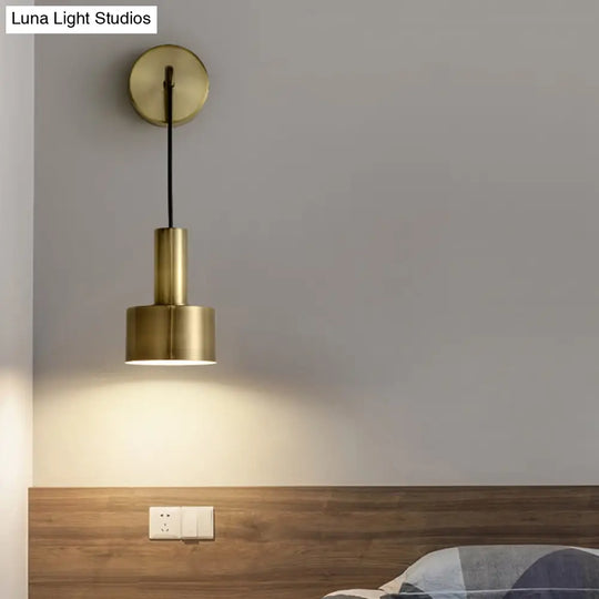 Modern Small Wall Mounted Metallic Bedside Reading Light