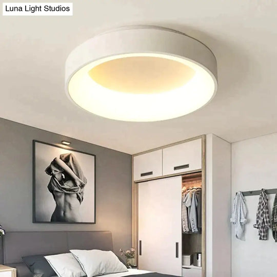 Modern Square/Round Ceiling Lights For Living Room Bedroom Dining White Color Frame Lamp Fixtures