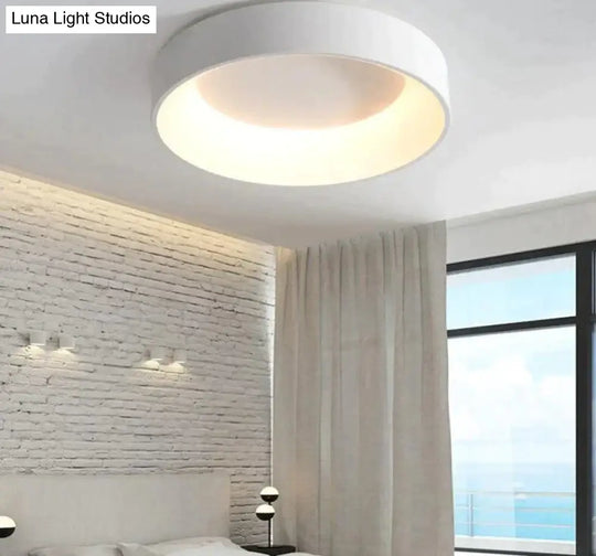 Modern Square/Round Ceiling Lights For Living Room Bedroom Dining White Color Frame Lamp Fixtures