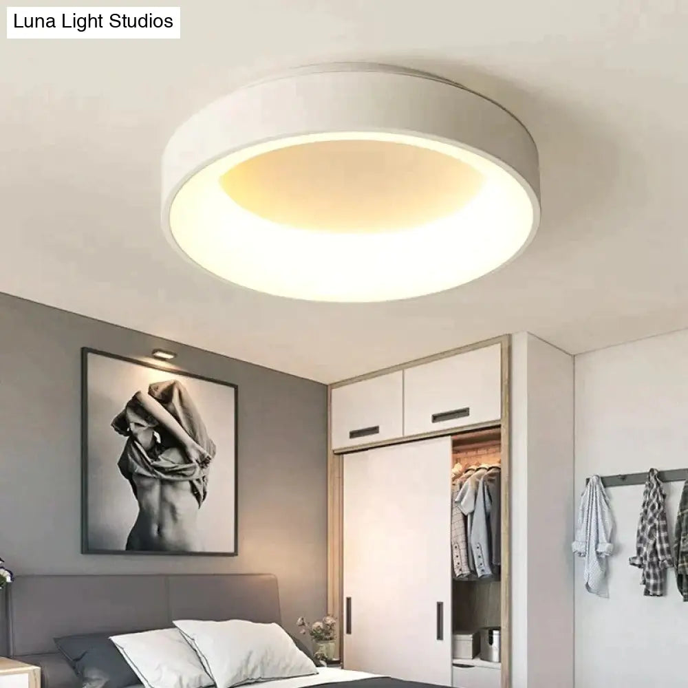 Modern Square/Round Ceiling Lights For Living Room Bedroom Dining White Color Frame Lamp Fixtures