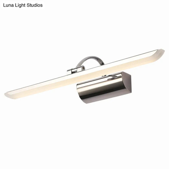 Modern Stainless Steel Bathroom Led Wall Vanity Light - Chrome Finish