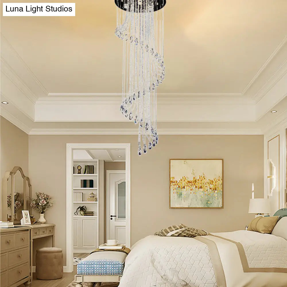 Modern Stainless-Steel Flush Mount Ceiling Light Fixture With 5 Bulbs