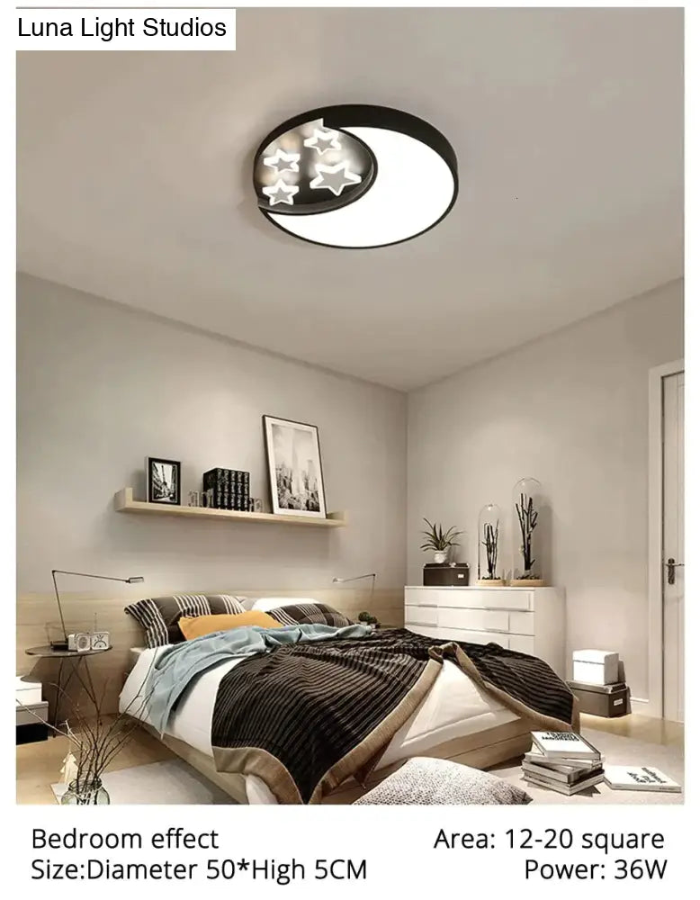 Modern Stars Lled Celling Lights For Living Room Bedroom Dining Acrylic Iron Body Indoor Home Lamp