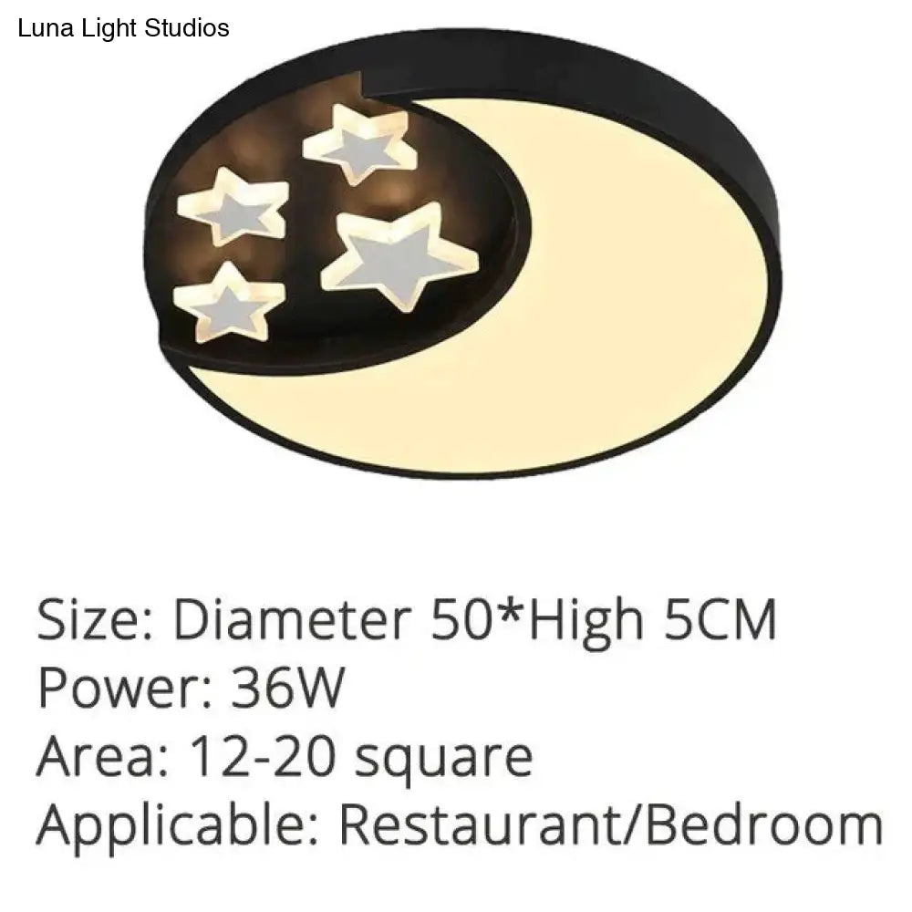 Modern Stars Lled Celling Lights For Living Room Bedroom Dining Acrylic Iron Body Indoor Home Lamp