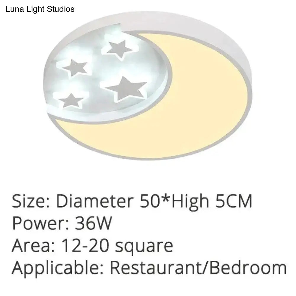 Modern Stars Lled Celling Lights For Living Room Bedroom Dining Acrylic Iron Body Indoor Home Lamp