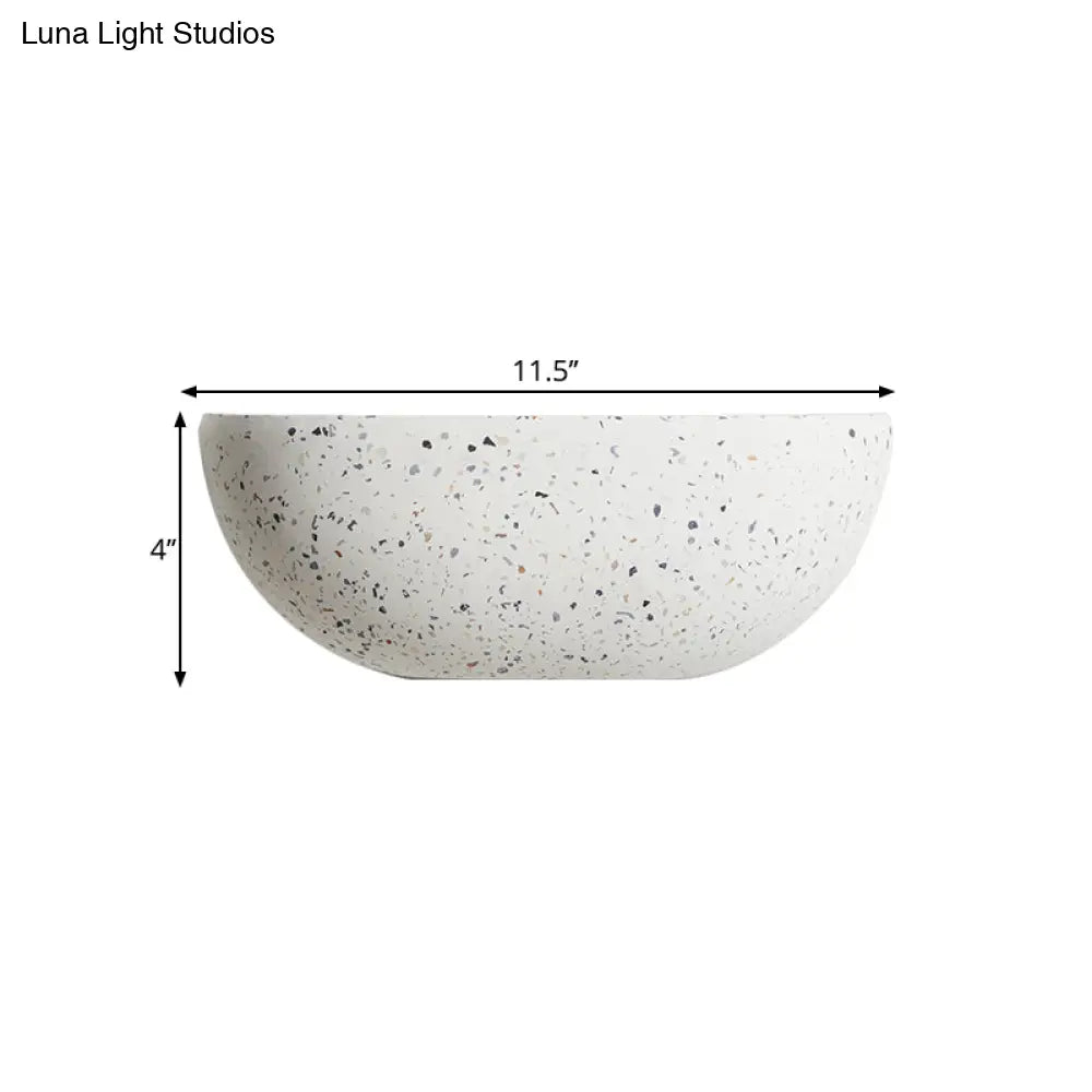 Modern Stone Bowl Wall Lamp - White Corridor Light Fixture With 1