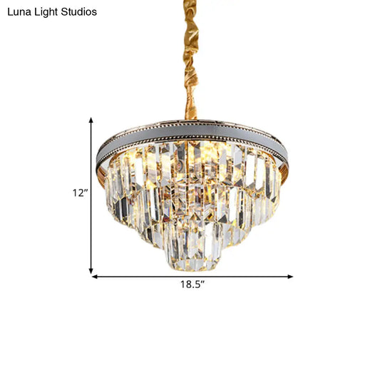 Modern Clear Crystal Prism Chandelier 16/6 Lights Tapered Hanging Pendant Lamp 31.5/18.5 Wide