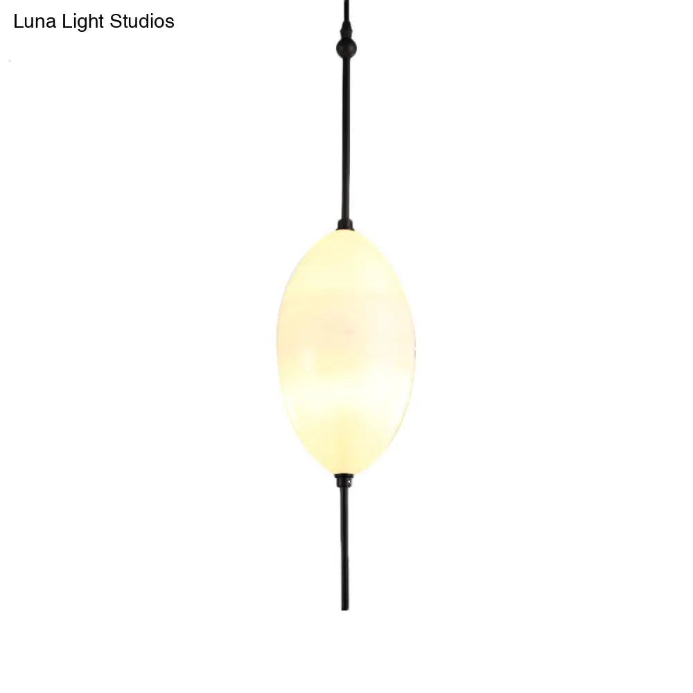 Modern Teardrop/Drum/Cylinder Glass Cluster Pendant Light - Blue/White 1/3 Lights Dining Room