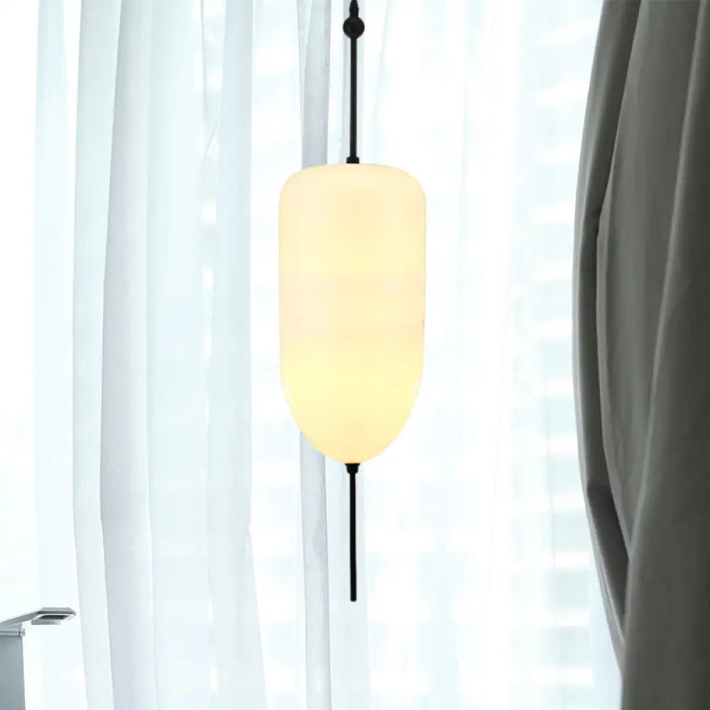 Modern Teardrop/Drum/Cylinder Glass Cluster Pendant Light - Blue/White 1/3 Lights Dining Room