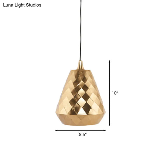 Modern Teardrop Gold Ceiling Pendant Lamp - Ideal For Bedroom Down Lighting