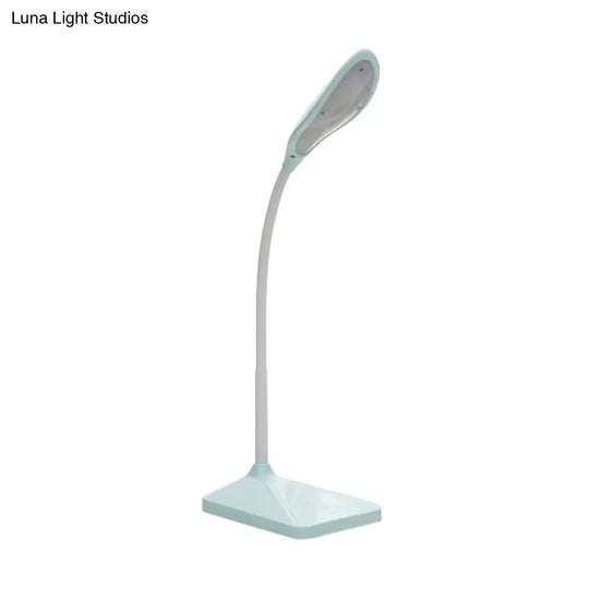 Modern Touch Control Led Desk Lamp - Rechargeable Reading Light In Blue/Pink/White