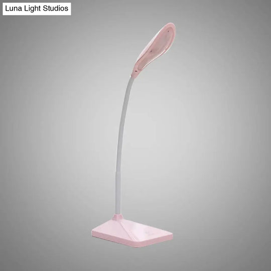 Modern Touch Control Led Desk Lamp - Rechargeable Reading Light In Blue/Pink/White