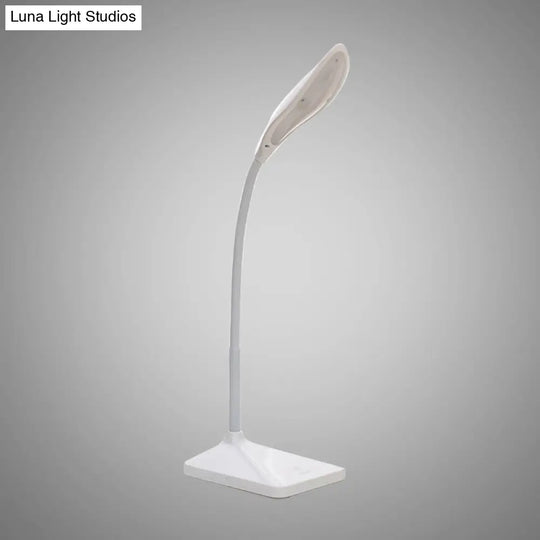 Modern Touch Control Led Desk Lamp - Rechargeable Reading Light In Blue/Pink/White