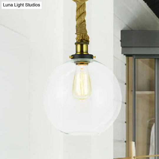 Modern Transparent Glass Pendant Light With Industrial Style - Ideal Kitchen Ceiling Fixture