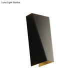 Modern Trapezoid Wall Washer Led Bedside Lamp In Black/White