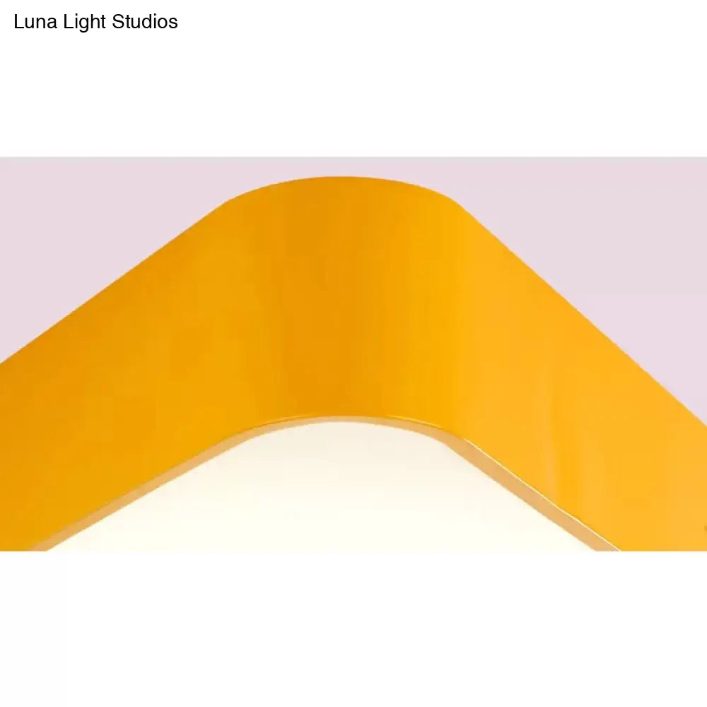 Modern Triangle Led Ceiling Light - Slim Flush Mount Design