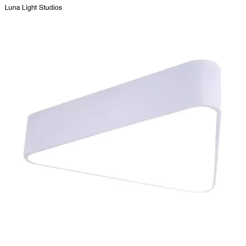 Modern Triangle Led Ceiling Light - Slim Flush Mount Design White / Warm 18