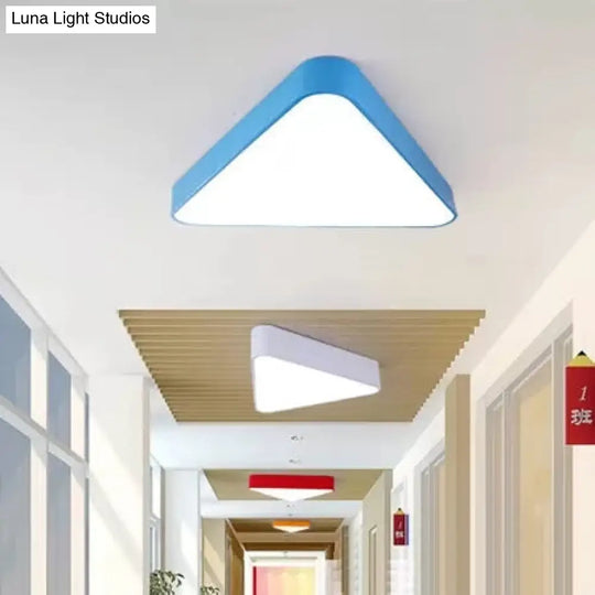 Modern Triangle Led Ceiling Light - Slim Flush Mount Design