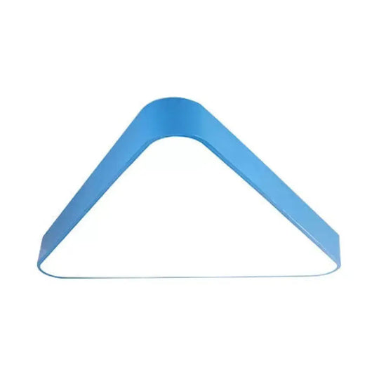 Modern Triangle Led Ceiling Light - Slim Flush Mount Design Blue / Warm 18’