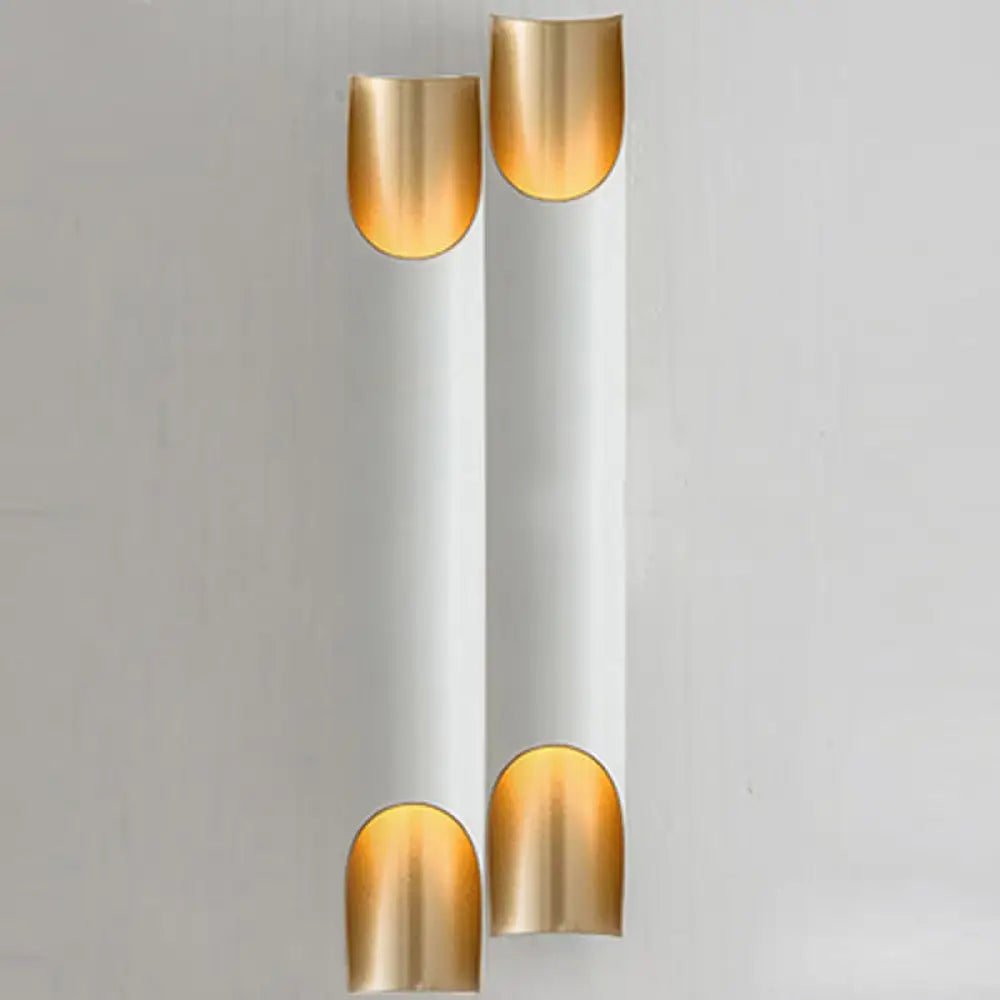 Modern Tubular Aluminum Wall Sconce For Living Room Lighting 2 / White