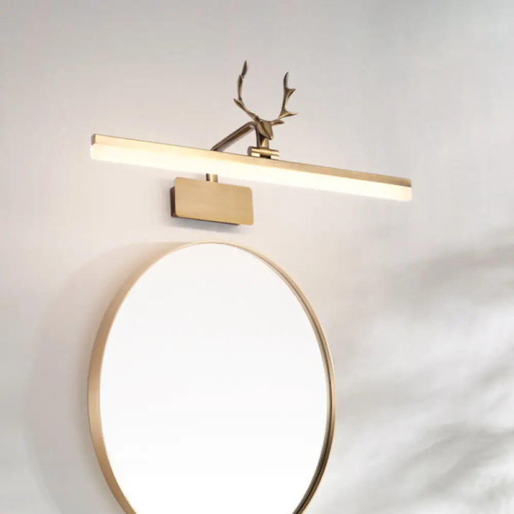 Modern Tubular Gold Antler Led Vanity Light Fixture With Warm/White - Stylish Wall Lighting Ideas /