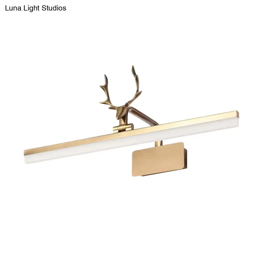 Modern Tubular Gold Antler Led Vanity Light Fixture With Warm/White - Stylish Wall Lighting Ideas