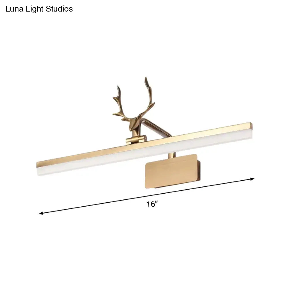 Modern Tubular Gold Antler Led Vanity Light Fixture With Warm/White - Stylish Wall Lighting Ideas