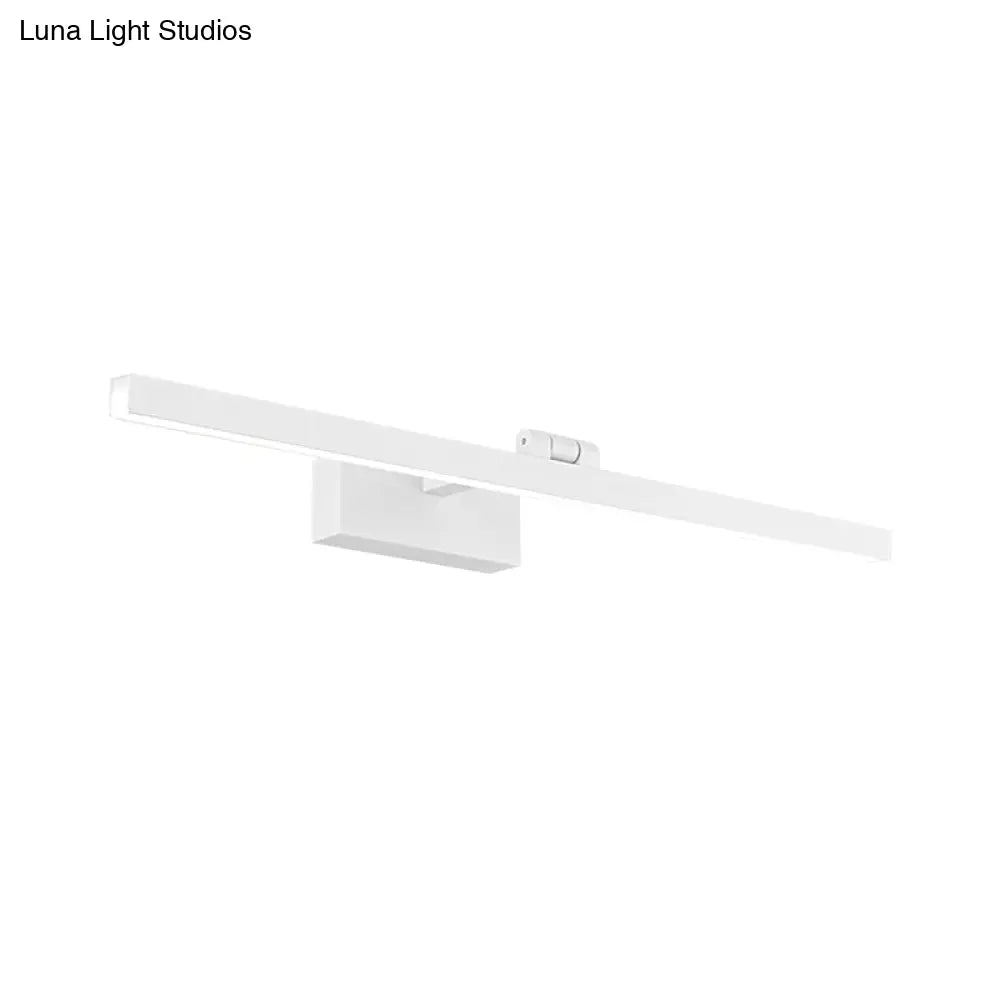 Modern Tubular Led Vanity Lamp In Black/White Finish For Bathroom Wall Lighting