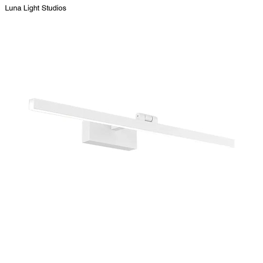 Modern Tubular Led Vanity Lamp In Black/White Finish For Bathroom Wall Lighting