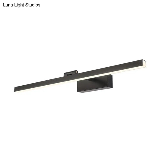 Modern Tubular Led Vanity Lamp In Black/White Finish For Bathroom Wall Lighting