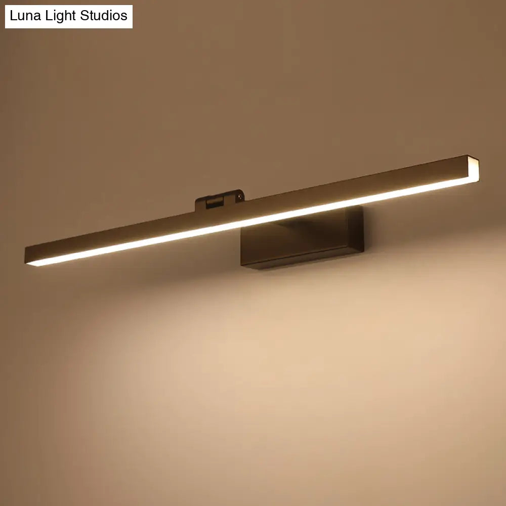 Modern Tubular Led Vanity Lamp In Black/White Finish For Bathroom Wall Lighting