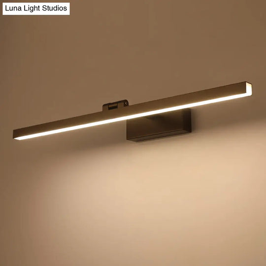 Modern Tubular Led Vanity Lamp In Black/White Finish For Bathroom Wall Lighting