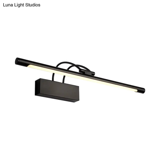 Modern Tubular Led Wall Sconce With Black Finish 18/21.5 W In Warm/White Light